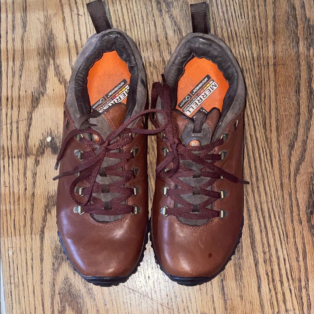 Merrell Men's Brown Leather Athletic hiking Shoes